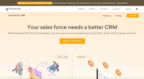 freshworks crm example